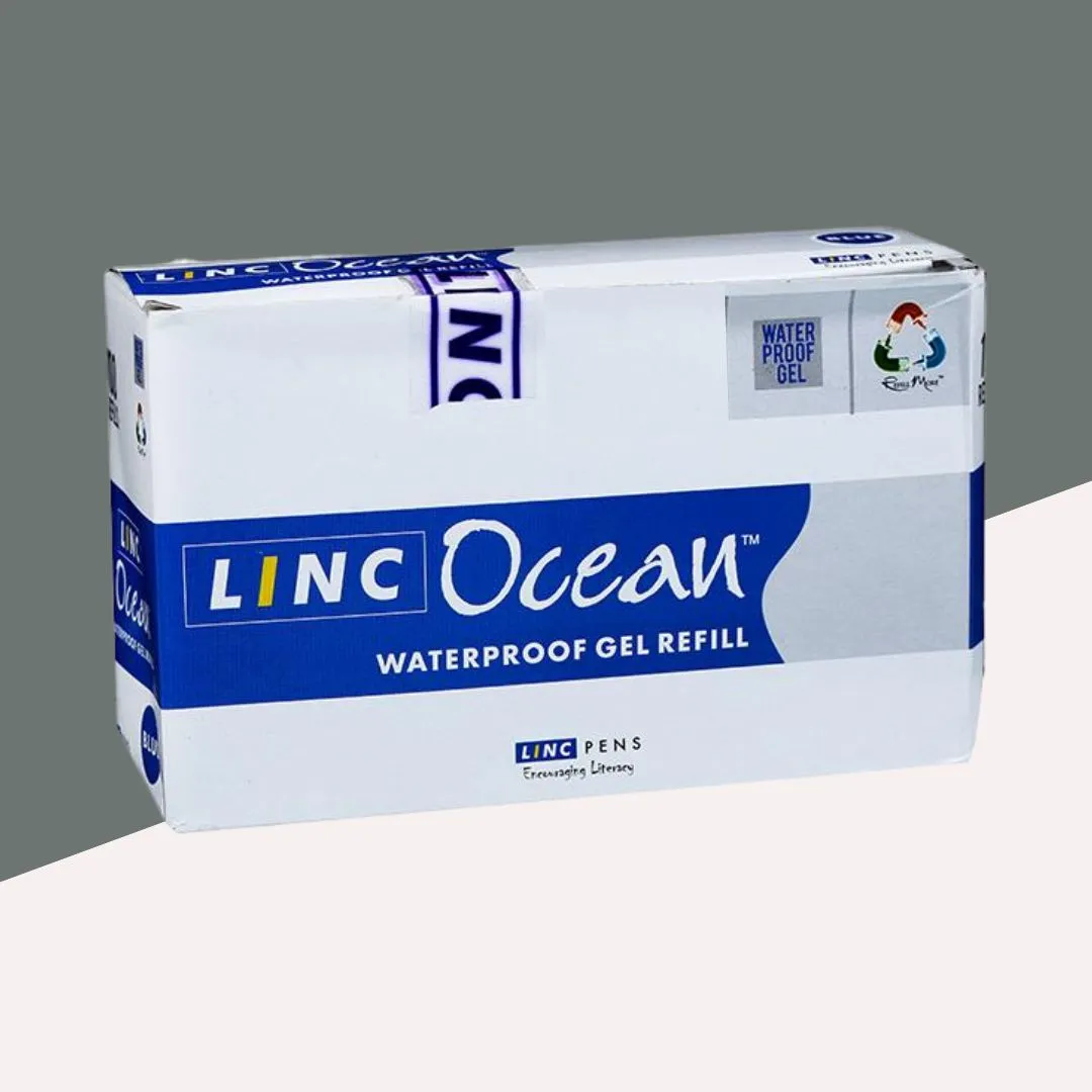 ( 10 pcs.) Linc Ocean Waterproof Gel Pen Refill  – Black