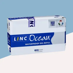 ( 10 pcs.) Linc Ocean Waterproof Gel Pen Refill  – Blue