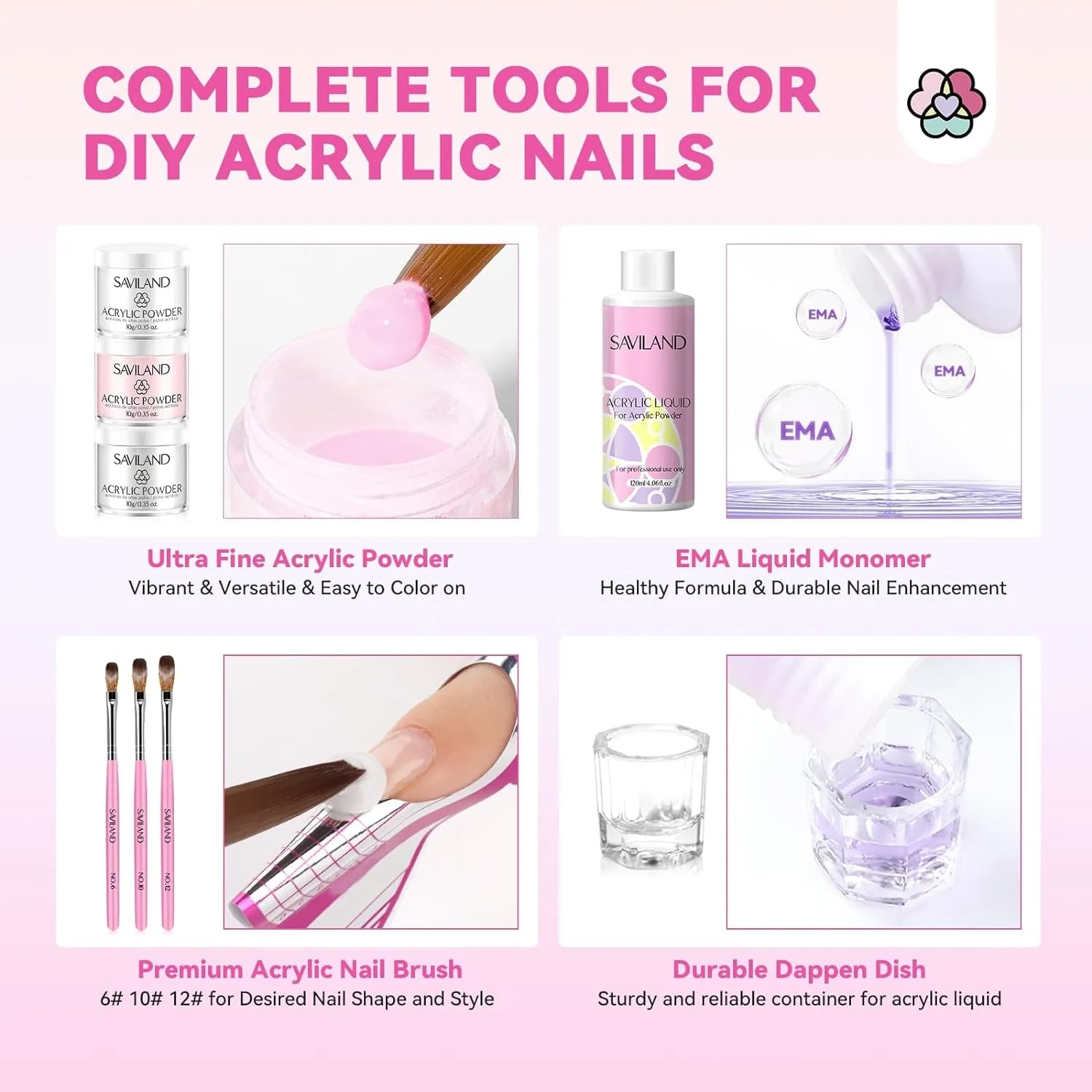 All-in-One Acrylic Nail Kit for Beginners: UV Lamp, Acrylic Powders, Gel Polishes & Accessories