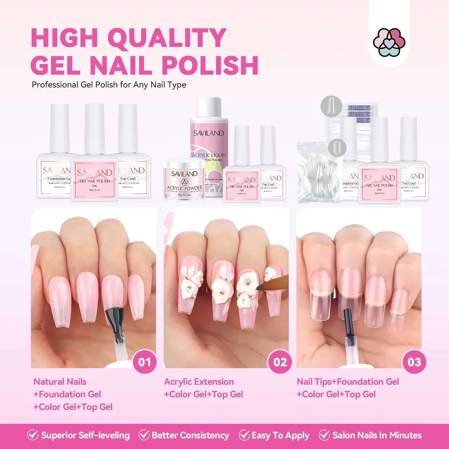 All-in-One Acrylic Nail Kit for Beginners: UV Lamp, Acrylic Powders, Gel Polishes & Accessories