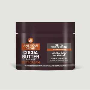 American Dream Cocoa Butter for Men Body Cream with Shea Butter & Vitamin E 500ml