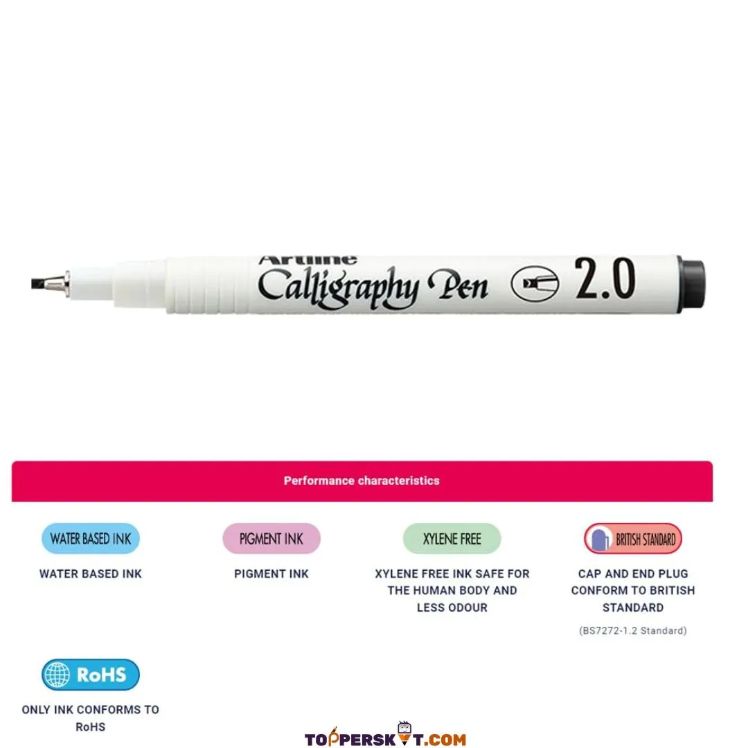 Artline Calligraphy Pen 2.0 -  Black (Pack of 1)