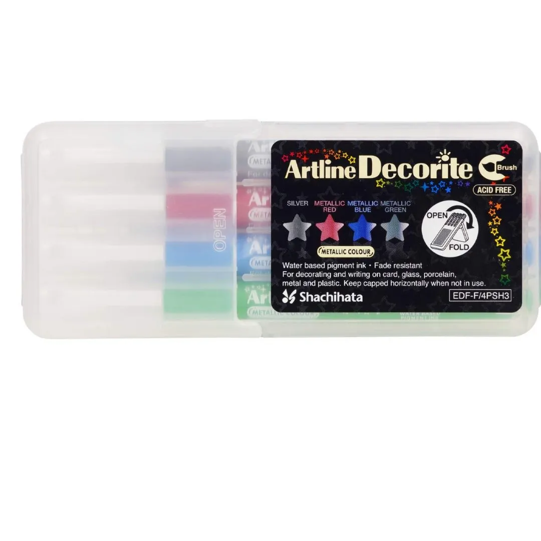 Artline Decorite Metallic Pearl Brush Markers