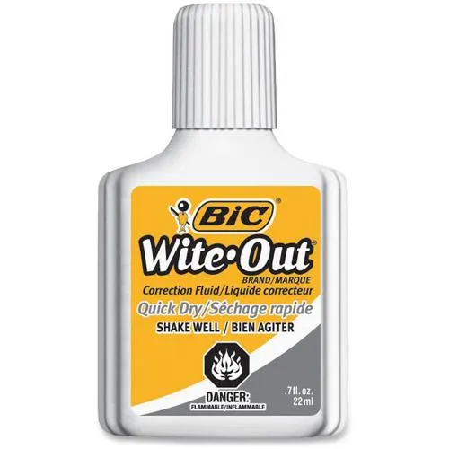 Bic Liquid White Out w/ Foam Brush Applicator