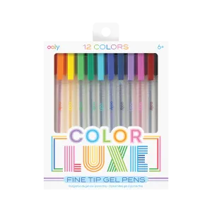 Color Luxe Fine Tip Gel Pens, set of 12