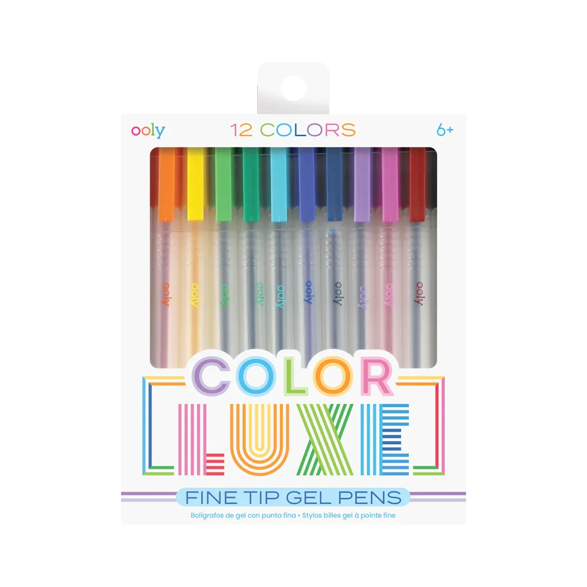 Color Luxe Fine Tip Gel Pens, set of 12