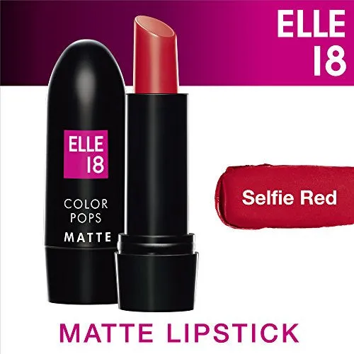 Elle 18 Color Pop Matte Lip Color, Selfie Red, 4.3g