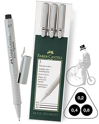 FABER-CASTELL ECCO PIGMENT SET/3-0.2/0.4/0.8