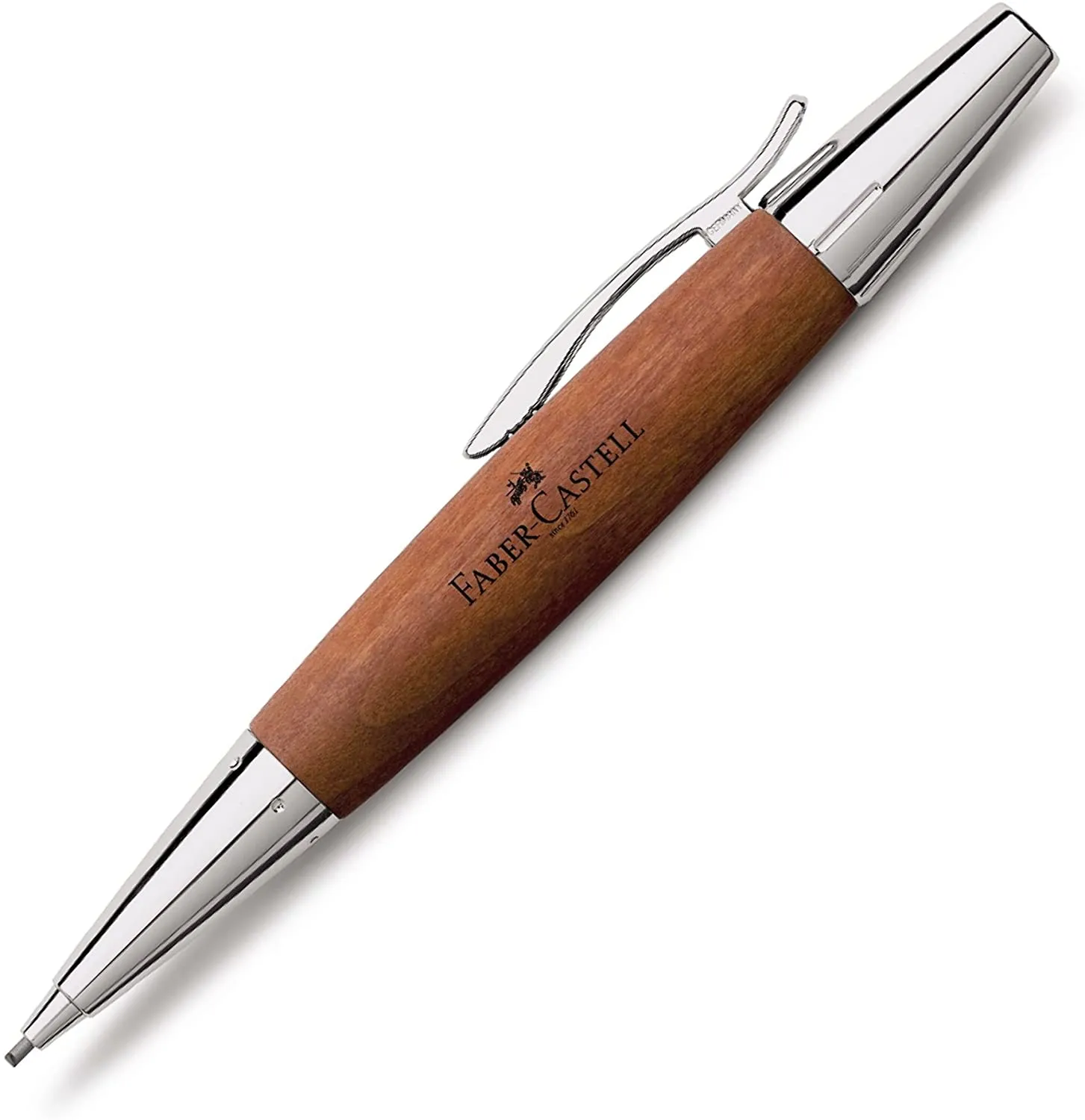 FABER-CASTELL PROP PENCIL WOOD CHROME BROWN