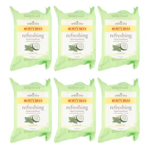 Facial Cleansing Towelettes - Cucumber and Sage by Burts Bees for Unisex - 30 Pc Towelettes - Pack of 6