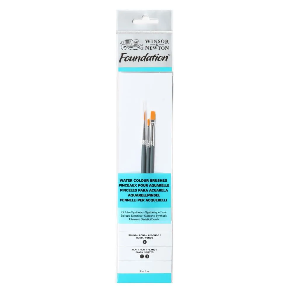 Foundation Watercolour Brush - Short Handle - 3 Pack (2)