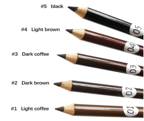 High Pigment   Waterproof Eyebrow Pencil With Sharpener - MQO 25 pcs