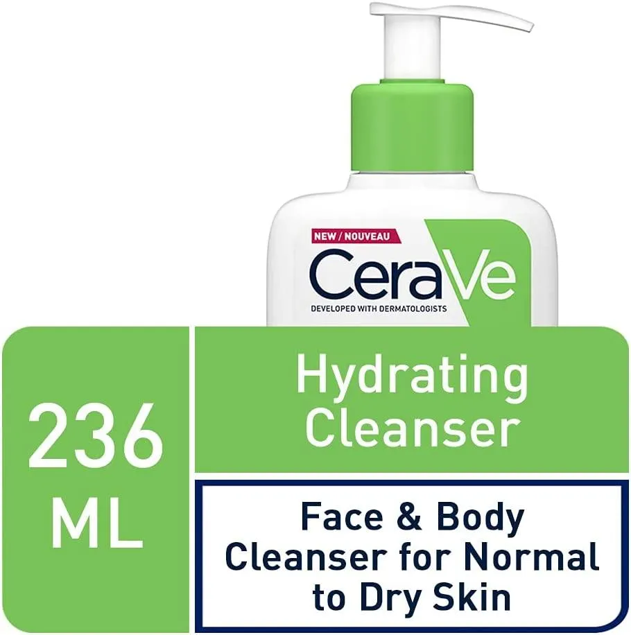 Hydrating Cleanser for Normal to Dry Skin 236 ml with Hyaluronic Acid and 3 Essential Ceramides