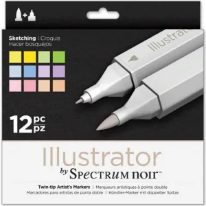 Illustrator by Spectrum Noir 12 Pen Set - Sketching