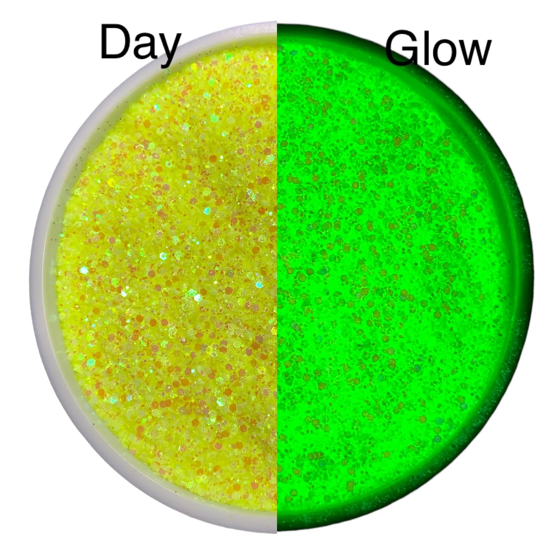 Lemon Drop fine glow in the dark glitter