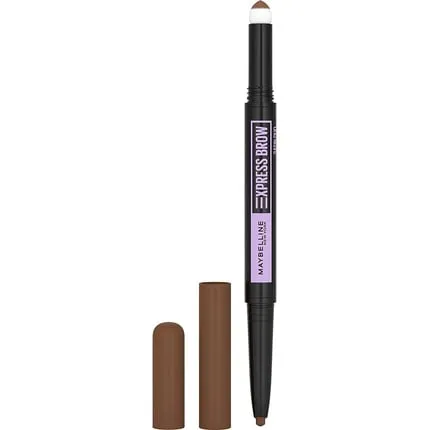 Maybelline Express Brow Duo 2-in-1 Natural Eyebrow Pencil with Filler Powder, Medium Brown , 1 pc. , Maybelline New York