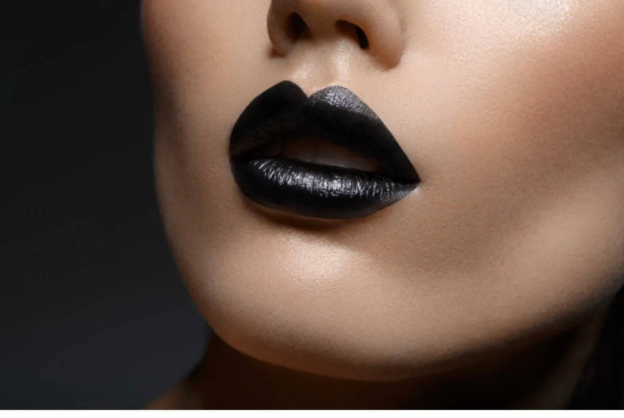 Midnight Black - Waterproof, smudge proof,  transfer proof,  and 24 hour stay BLACK Matte Liquid lipstick