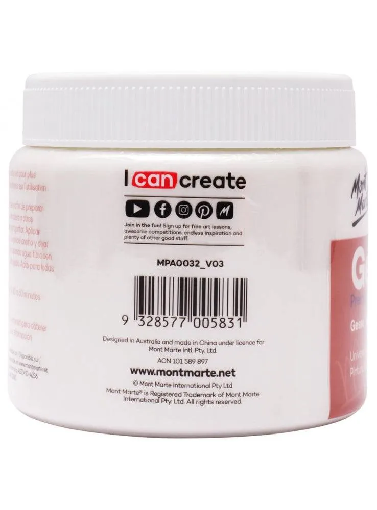 Mont Marte Premium Gesso 500ml (16.9oz)