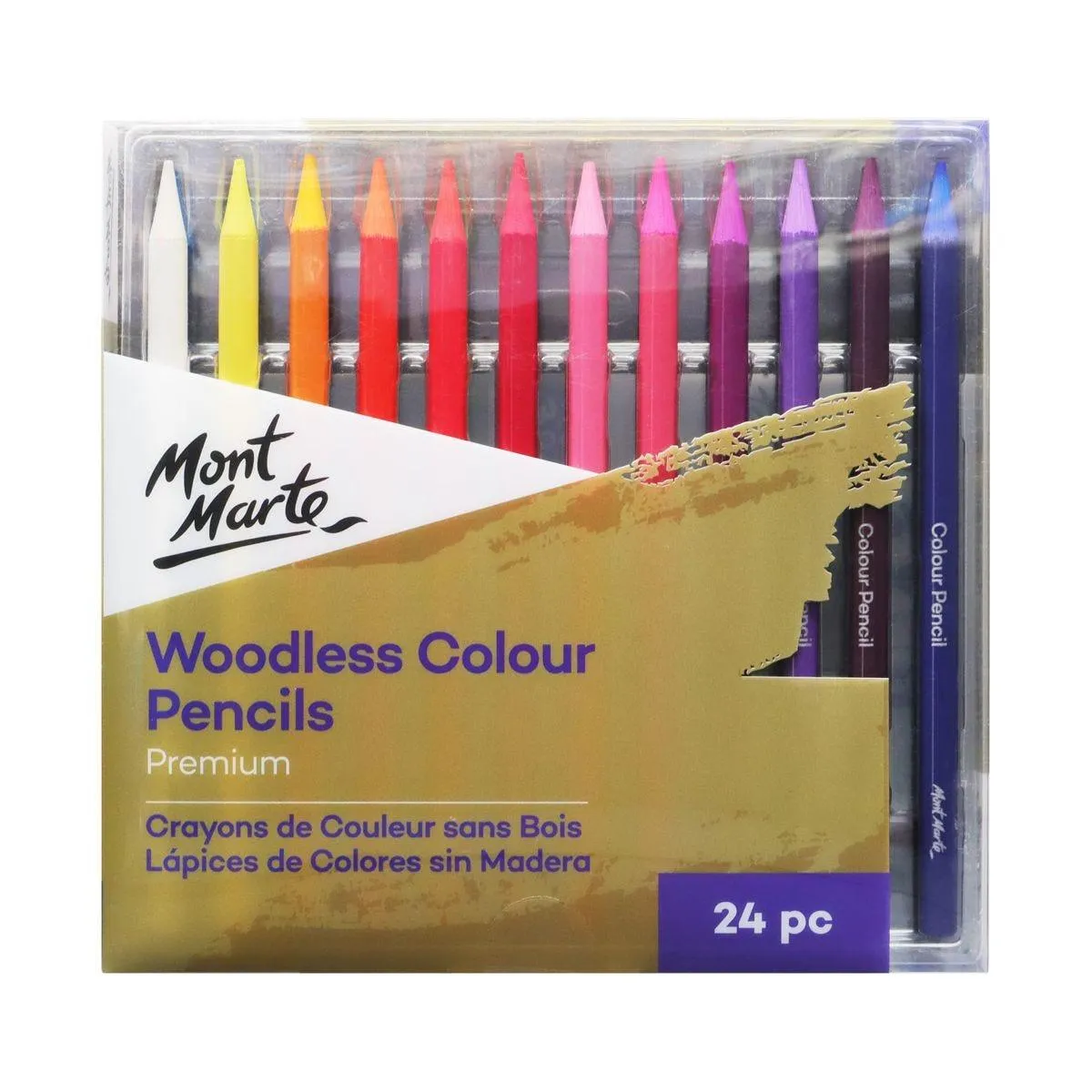 Mont Marte Woodless Colour Pencils Premium 24pcs