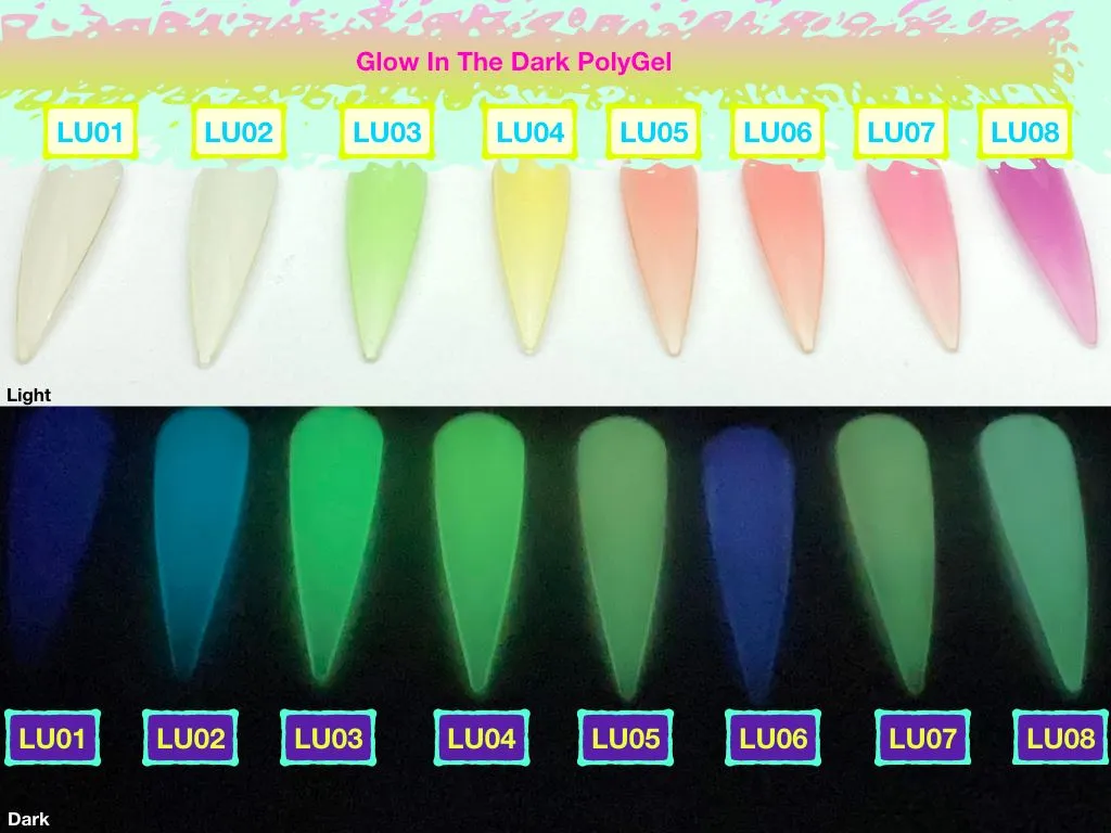 PolyGel Gel In A Tube - Glow in the Dark