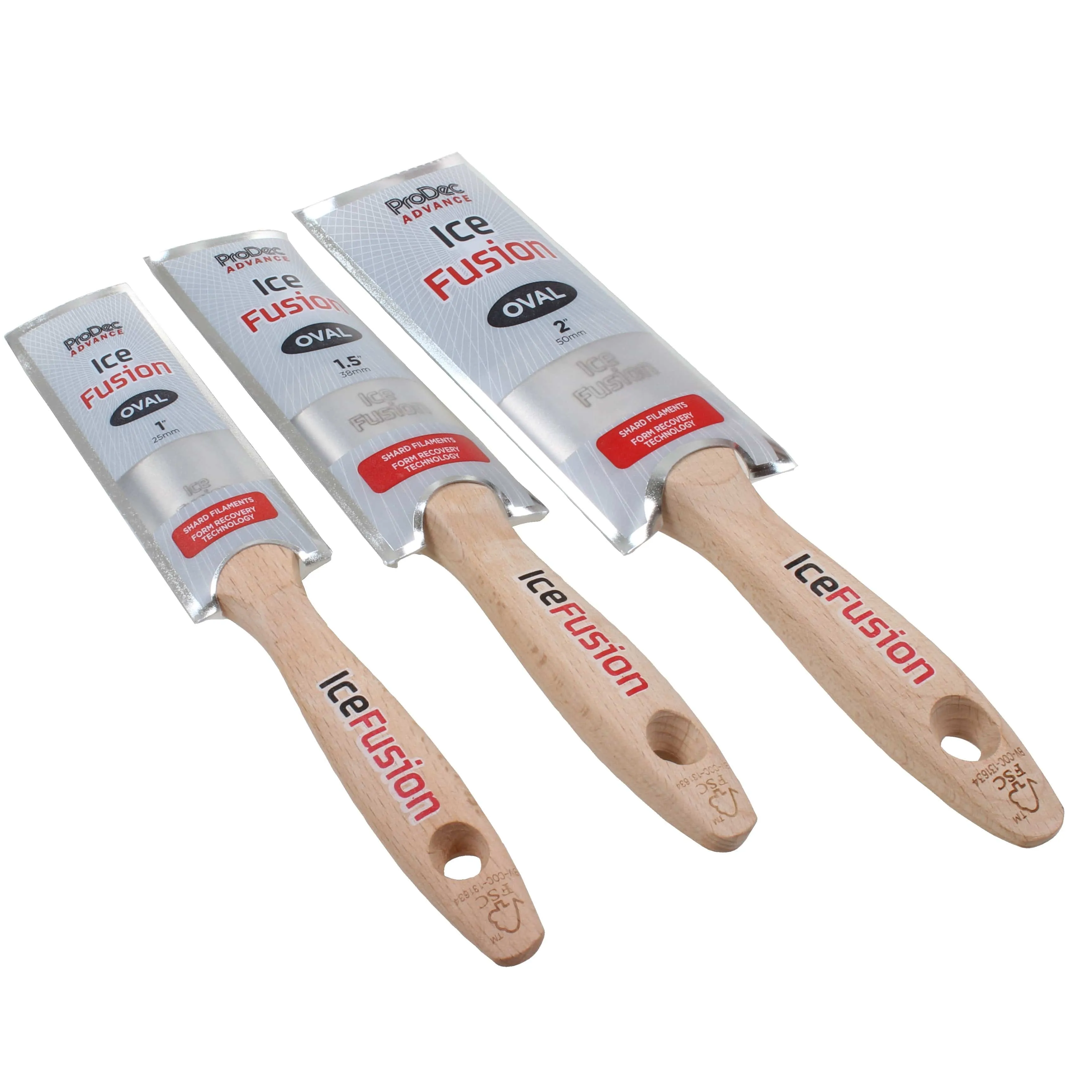 ProDec Ice 3 Piece Fusion Oval Paint Brushes