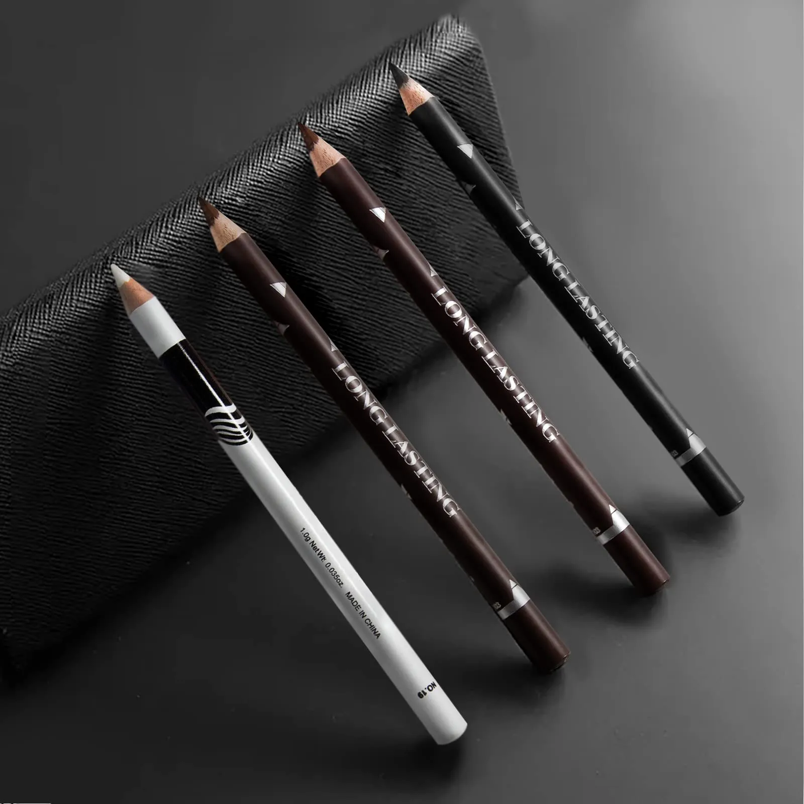 "NewBang Hair-Styling Pencils, 8 Pieces Black White Brown Barber Pencil Set Edge Hairline Razor Trace Guide Lineup Outliner Beard Shaping Makeup"