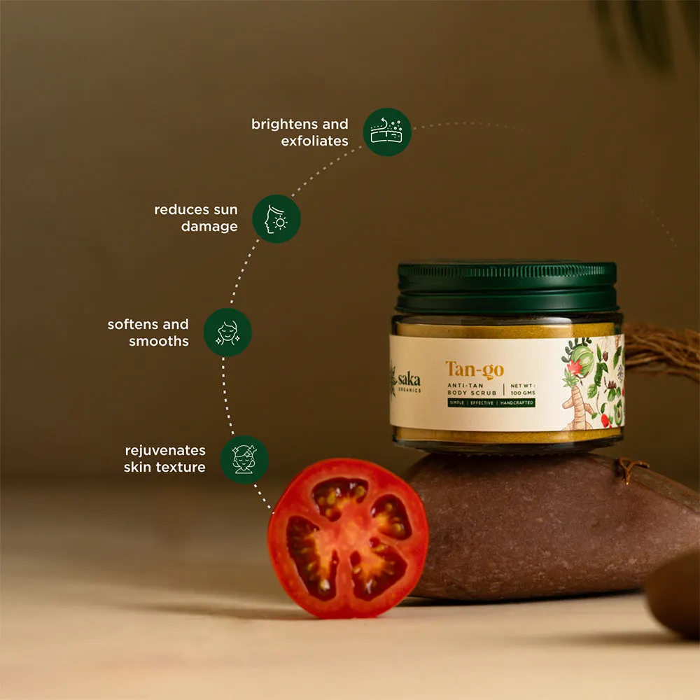 Saka - Tan-go | Handmade Anti-Tan Body Scrub | Natural Exfoliation for All Skin Types (150gms)