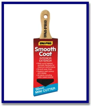 UNi-PRO Smooth Coat Angled Mini Cutter Brush 50mm - 1 Pc